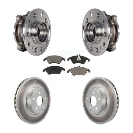 Front Hub Bearing Assembly Coated Brake Rotor And Pad Kit For 2017 Mercedes-Benz E400 AWD KBB-125864