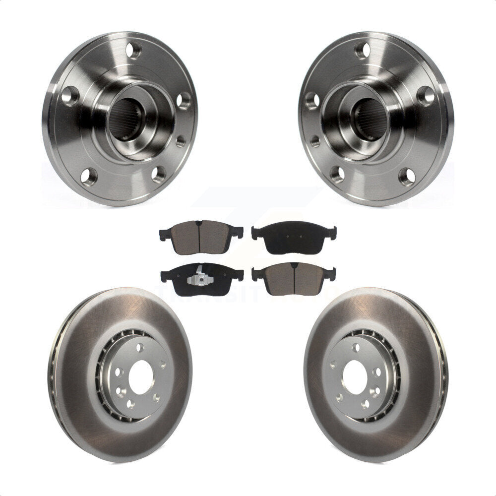 Front Hub Bearing Coat Brake Rotor Pad Kit For Volvo XC60 With 328mm Diameter KBB-125879
