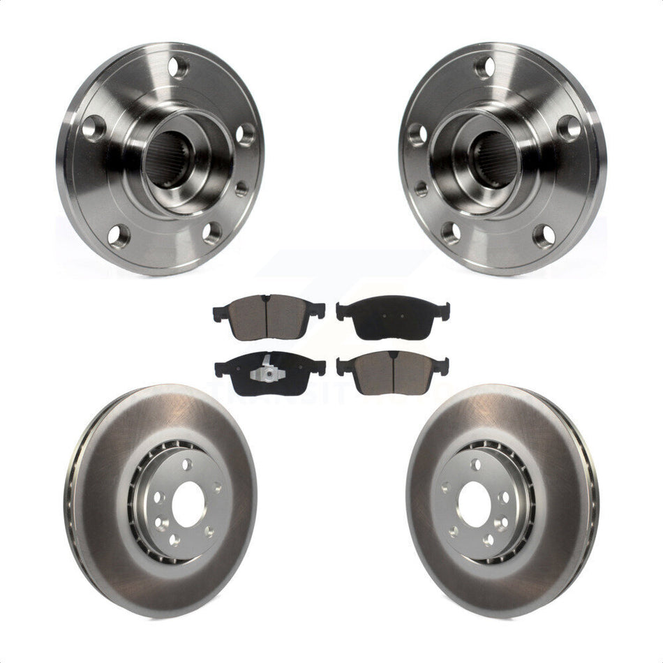 Front Hub Bearing Coat Brake Rotor Pad Kit For Volvo XC60 With 328mm Diameter KBB-125879