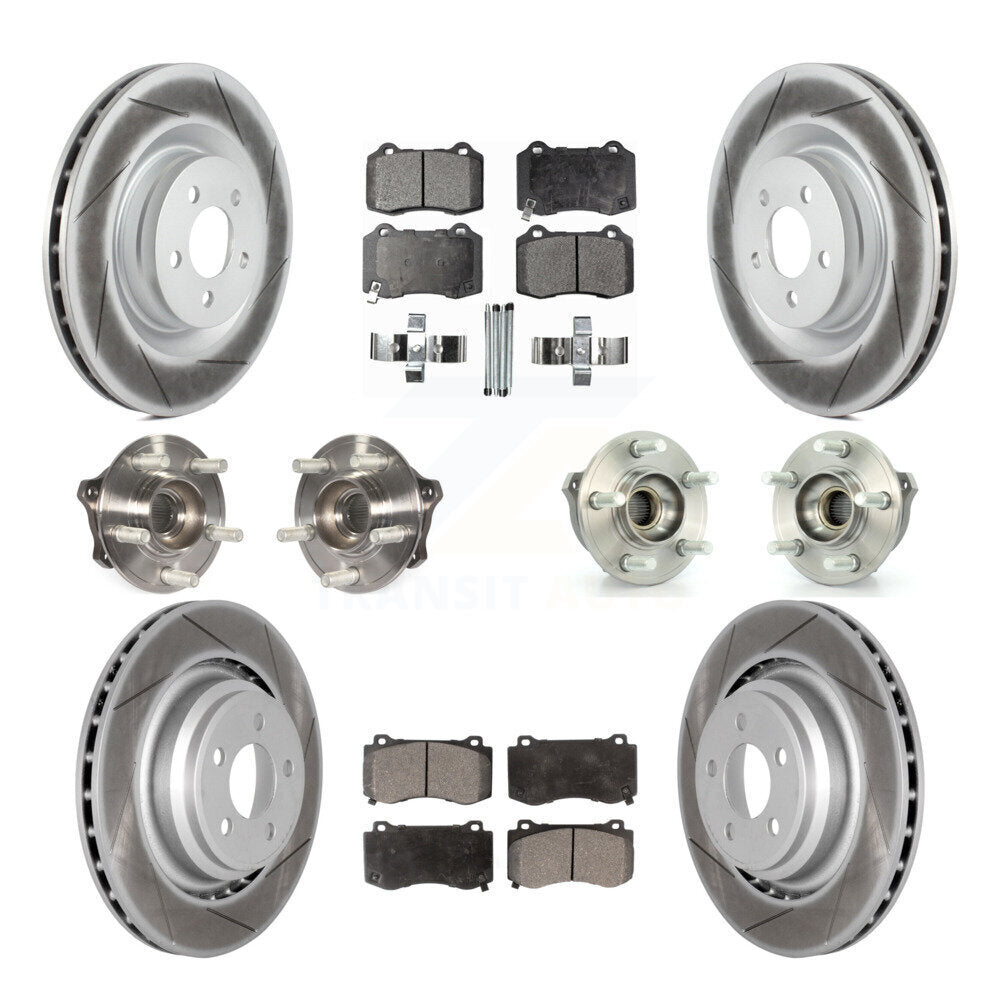 Front Rear Hub Bearing Coated Brake Rotor And Pad Kit (10Pc) For Dodge Challenger Charger KBB-125948