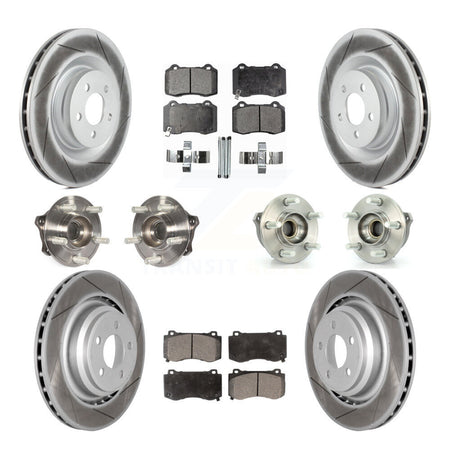 Front Rear Hub Bearing Coated Brake Rotor And Pad Kit (10Pc) For Dodge Challenger Charger KBB-125948