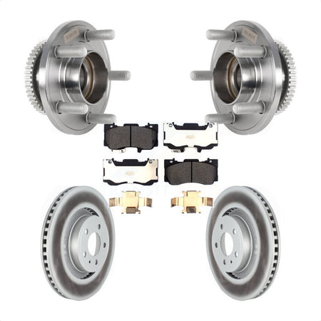 Front Hub Bearing Assembly Coated Disc Brake Rotors And Pads Kit For Ford Mustang KBB-126003