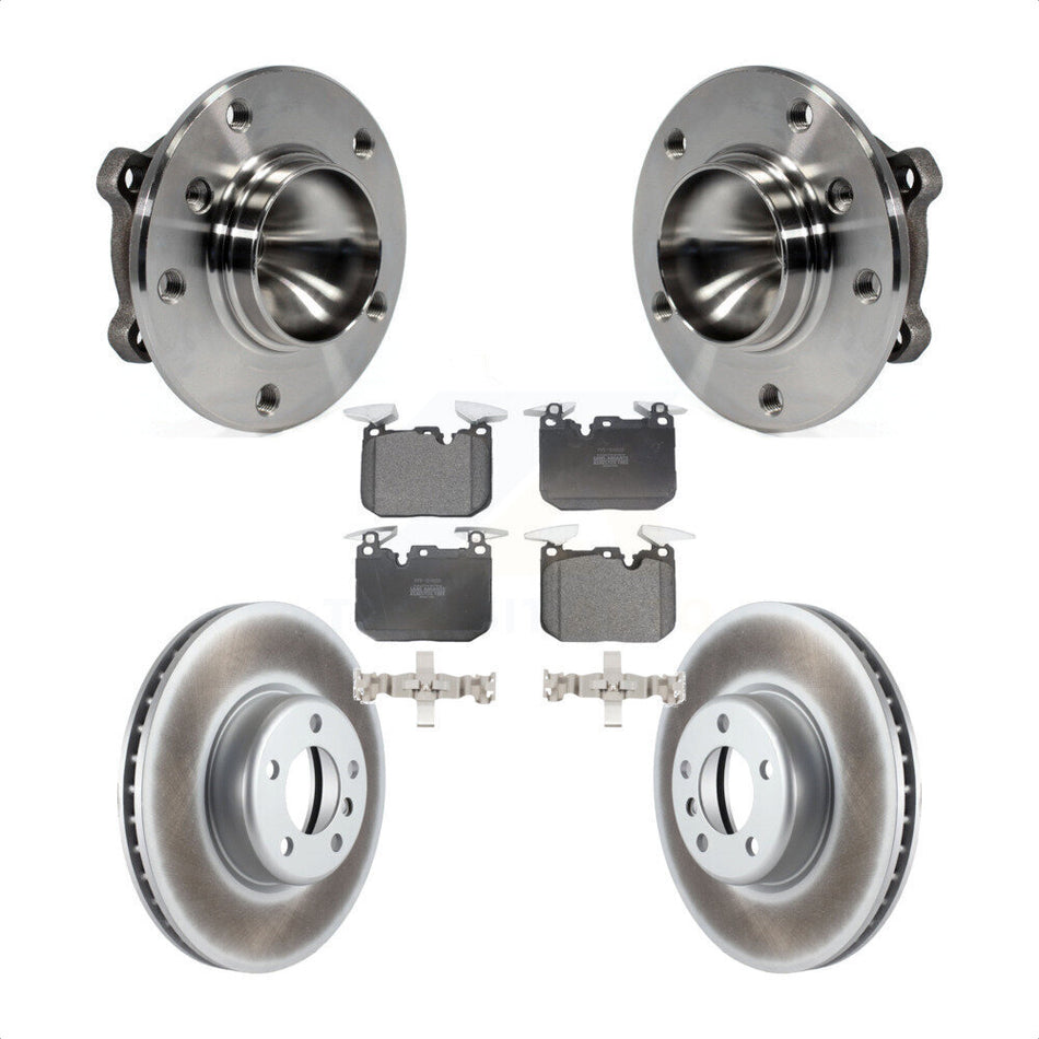 Front Hub Bearing Coated Brake Rotor Pad Kit For BMW 328i With 340mm Diameter KBB-126022