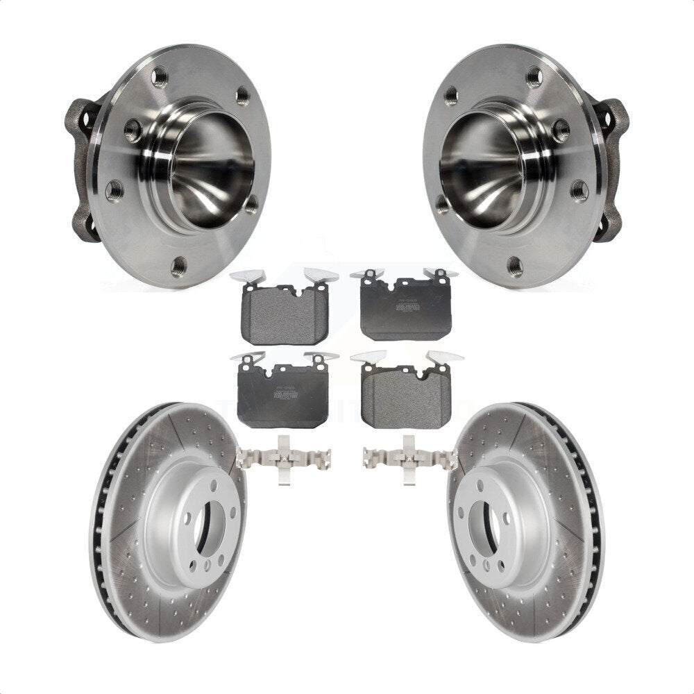 Front Hub Bearing Coated Brake Rotor Pad Kit For BMW 328i With 340mm Diameter KBB-126024