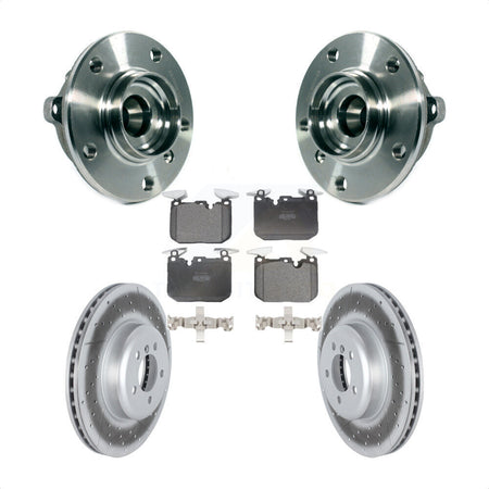 Front Hub Bearing Coated Brake Rotor Pads Kit For BMW 335i xDrive 435i Gran Coupe 340i GT KBB-126025