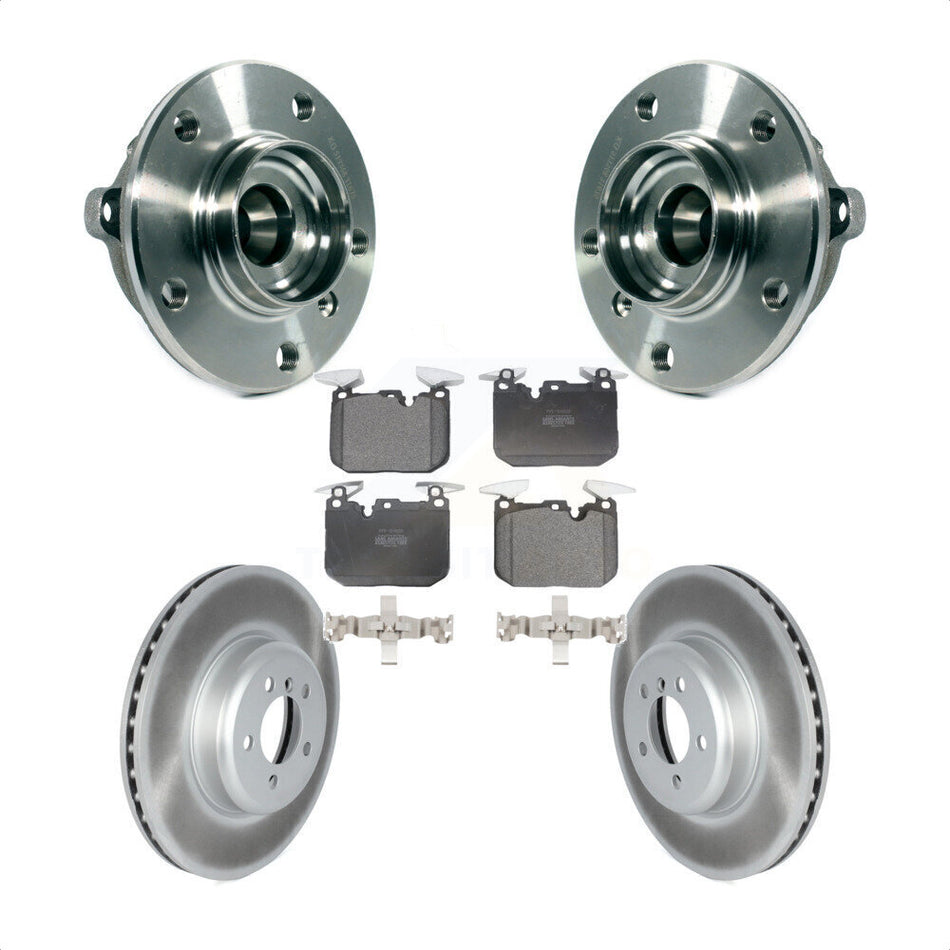 Front Hub Bearing Coated Brake Rotor Pads Kit For BMW 335i xDrive 435i Gran Coupe 340i GT KBB-126026