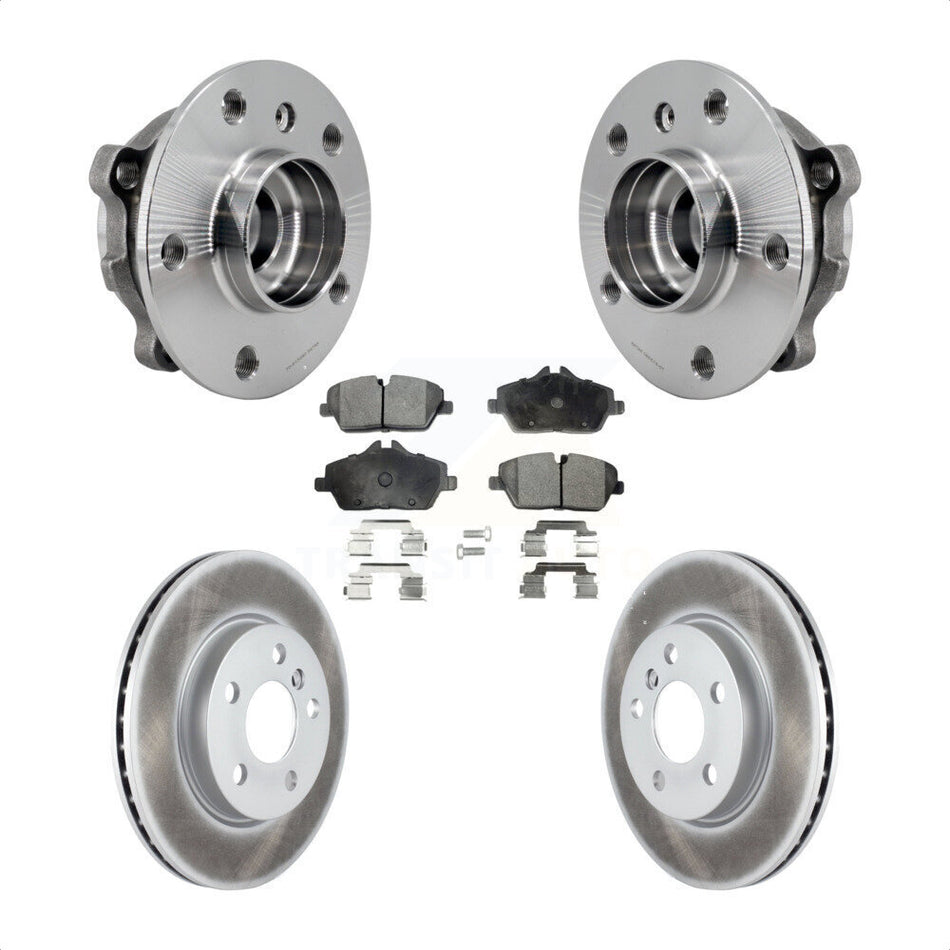 Front Hub Bearing Assembly Coated Disc Brake Rotors And Pads Kit For Mini Cooper KBB-126029