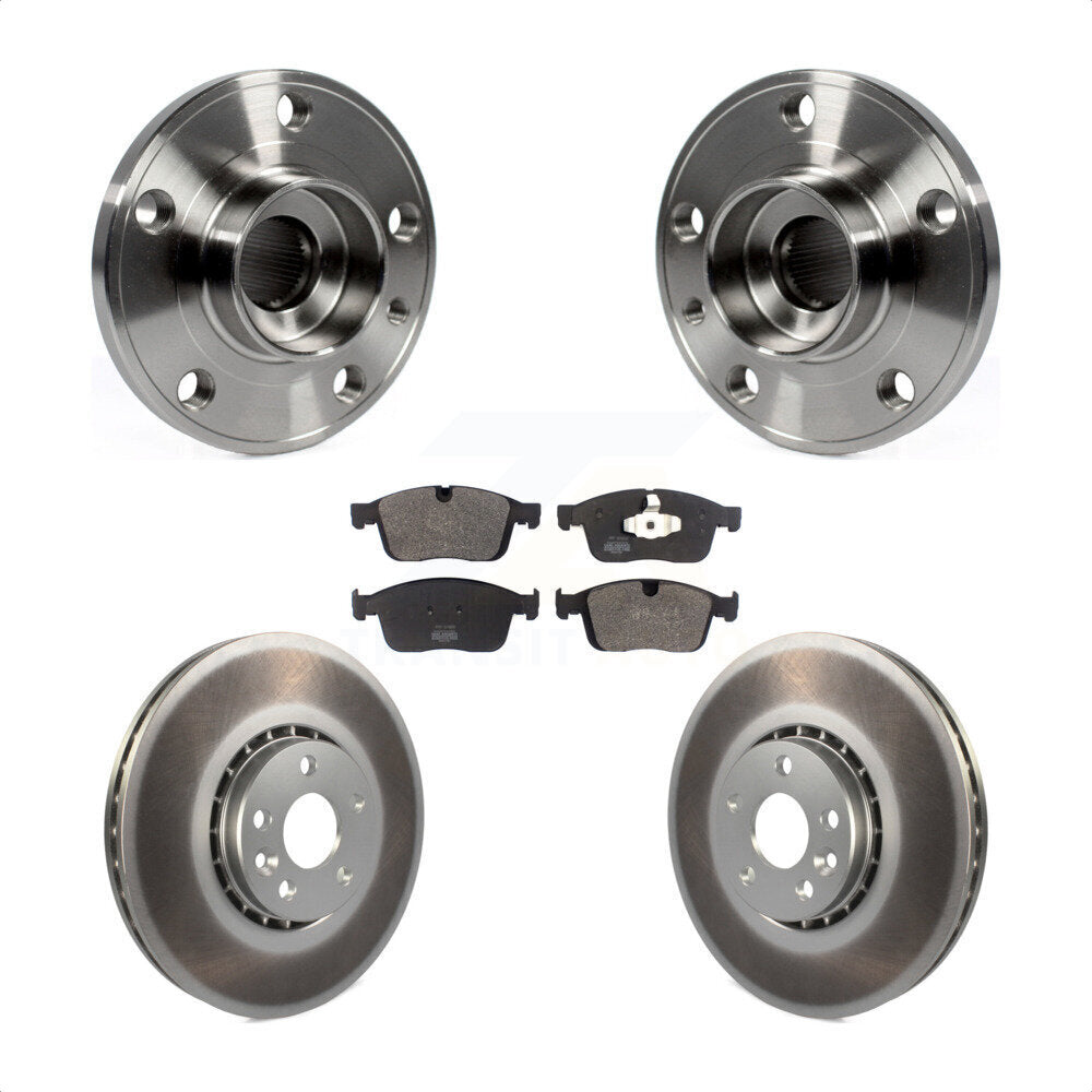 Front Hub Bearing Coat Brake Rotor Pad Kit For Volvo XC60 With 328mm Diameter KBB-126034