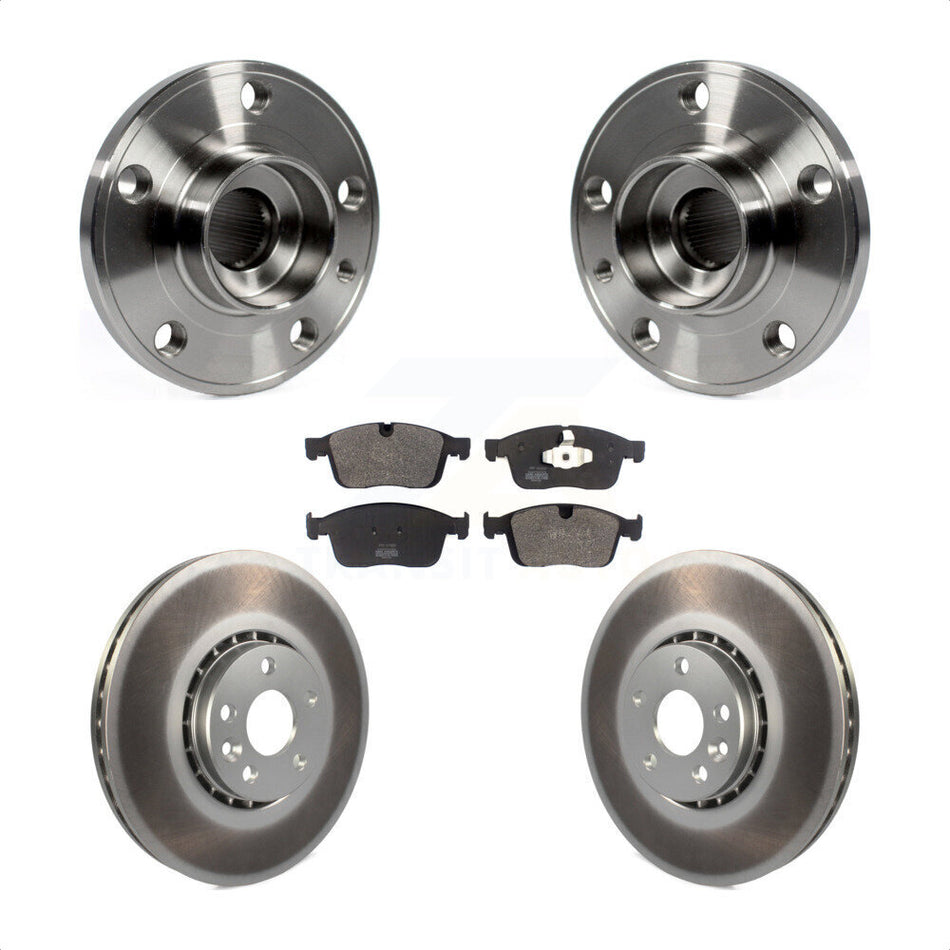 Front Hub Bearing Coat Brake Rotor Pad Kit For Volvo XC60 With 328mm Diameter KBB-126034
