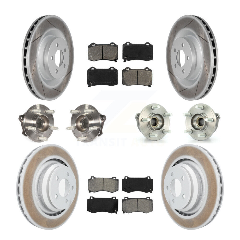 Front Rear Hub Bearing Coated Brake Rotor And Pad Kit (10Pc) For Dodge Challenger Charger KBB-126122