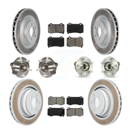 Front Rear Hub Bearing Coated Brake Rotor And Pad Kit (10Pc) For Dodge Challenger Charger KBB-126122