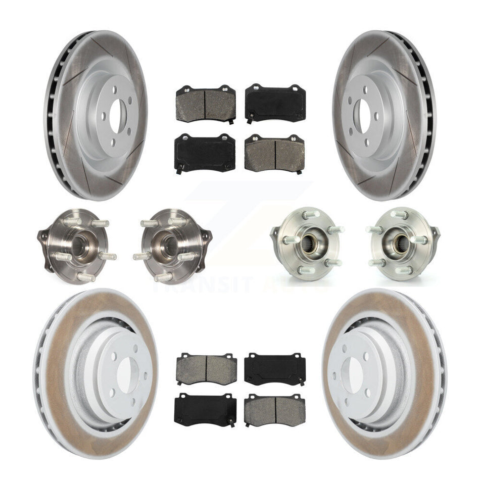 Front Rear Hub Bearing Coated Brake Rotor And Pad Kit (10Pc) For Dodge Challenger Charger KBB-126122