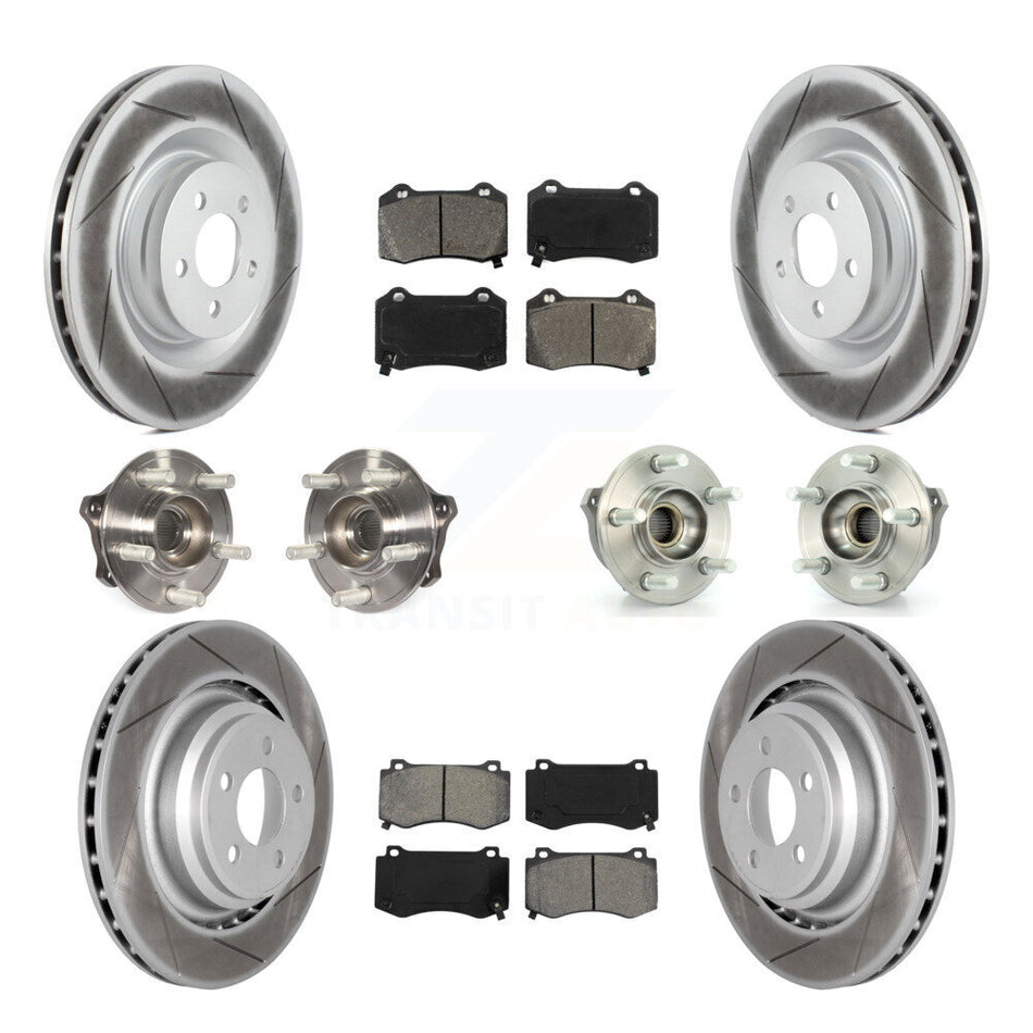 Front Rear Hub Bearing Coated Brake Rotor And Pad Kit (10Pc) For Dodge Challenger Charger KBB-126123