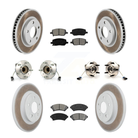 Front Rear Hub Bearing Coat Brake Rotor Pads Kit (10Pc) For Pontiac Montana 3 Hole Flange KBB-126140