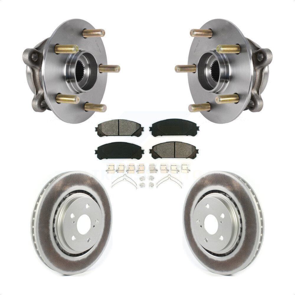 Front Hub Bearing Assembly Coat Brake Rotor Pad Kit For Lexus RX350 RX450h RX350L RX450hL KBB-126146