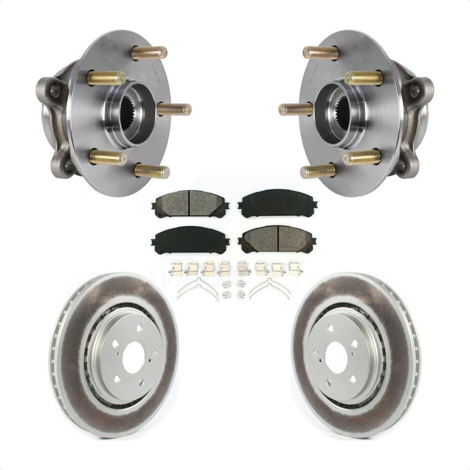 Front Hub Bearing Assembly Coat Brake Rotor Pad Kit For Lexus RX350 RX450h RX350L RX450hL KBB-126146