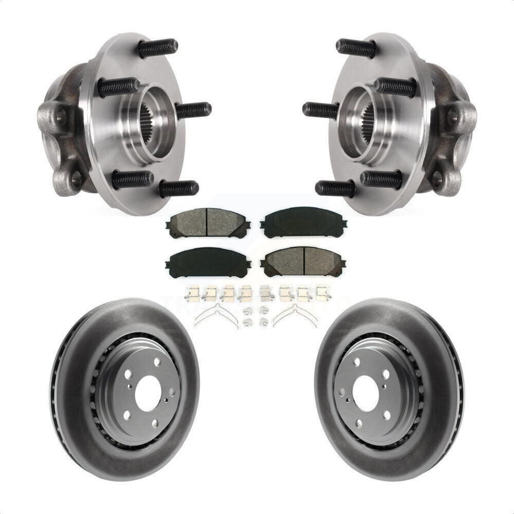 Front Hub Bearing Assembly Coated Disc Brake Rotor Pads Kit For Lexus NX300 NX200t NX300h KBB-126167