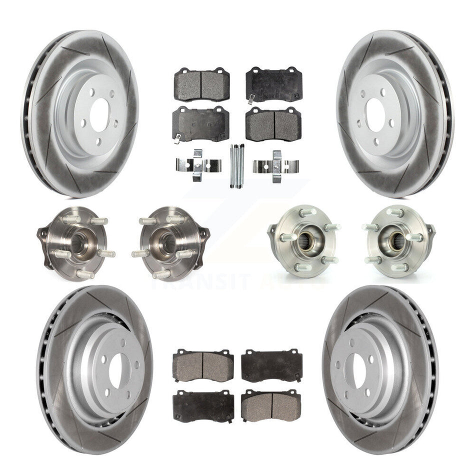 Front Rear Hub Bearing Coated Brake Rotor And Pad Kit (10Pc) For Dodge Challenger Charger KBB-126183