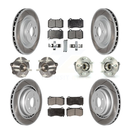Front Rear Hub Bearing Coated Brake Rotor And Pad Kit (10Pc) For Dodge Challenger Charger KBB-126185