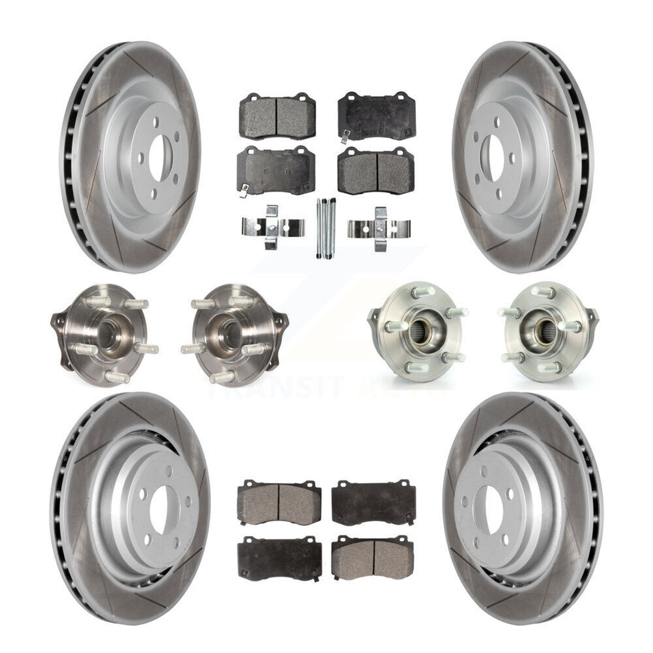 Front Rear Hub Bearing Coated Brake Rotor And Pad Kit (10Pc) For Dodge Challenger Charger KBB-126185