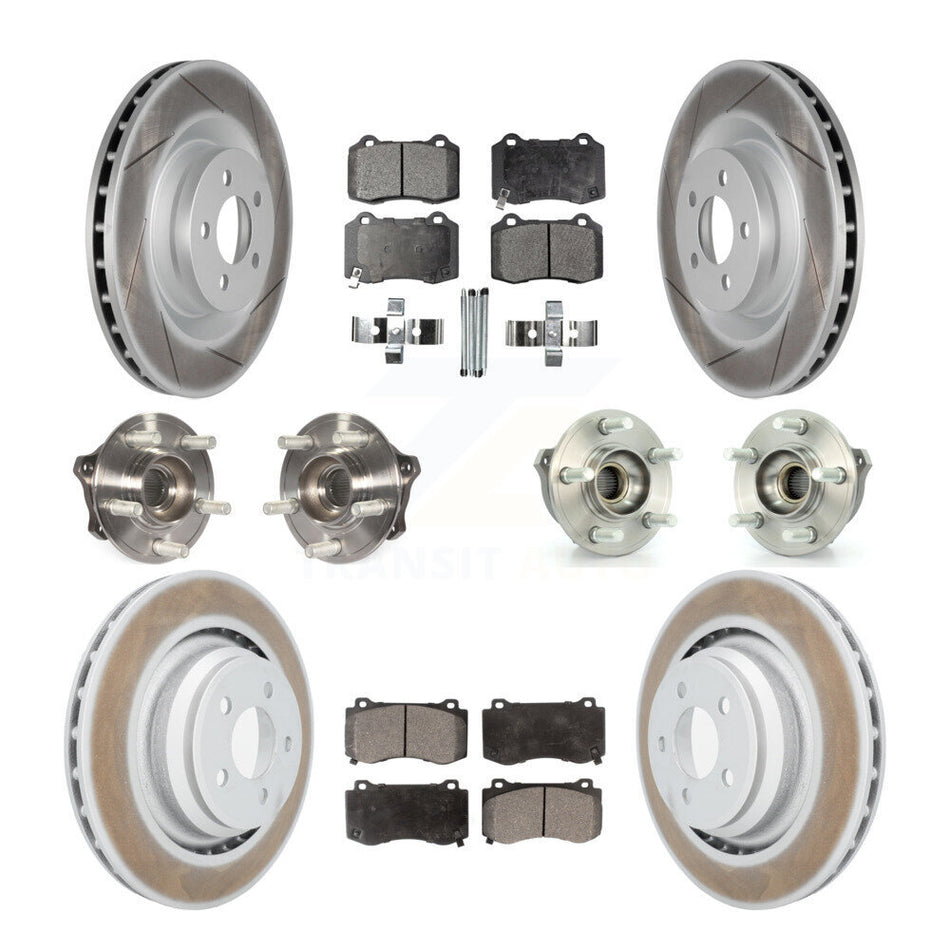 Front Rear Hub Bearing Coated Brake Rotor And Pad Kit (10Pc) For Dodge Challenger Charger KBB-126186