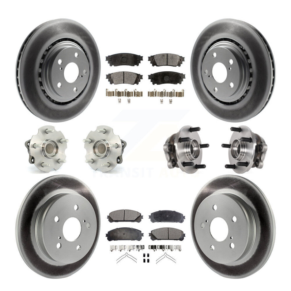 Front Rear Hub Bearing Coat Brake Rotor Pads Kit (10Pc) For Lexus NX300 NX200t NX300h FWD KBB-126197