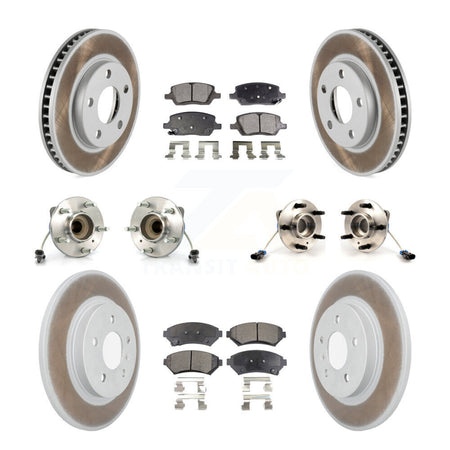 Front Rear Hub Bearing Coat Brake Rotor Pads Kit (10Pc) For Pontiac Montana 3 Hole Flange KBB-126212