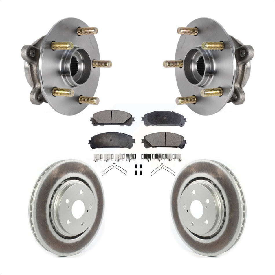 Front Hub Bearing Assembly Coat Brake Rotor Pad Kit For Lexus RX350 RX450h RX350L RX450hL KBB-126262