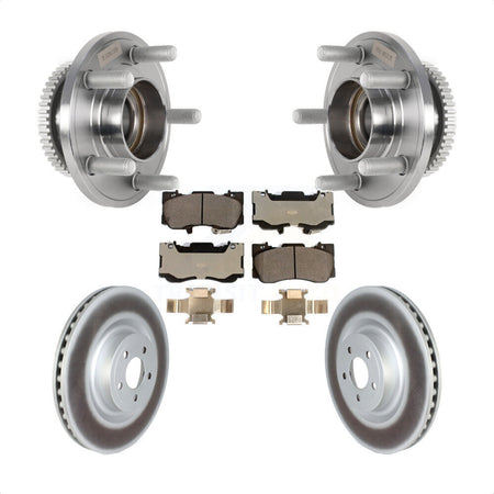 Front Hub Bearing Assembly Coated Disc Brake Rotors And Ceramic Pads Kit For Ford Mustang KBB-126276