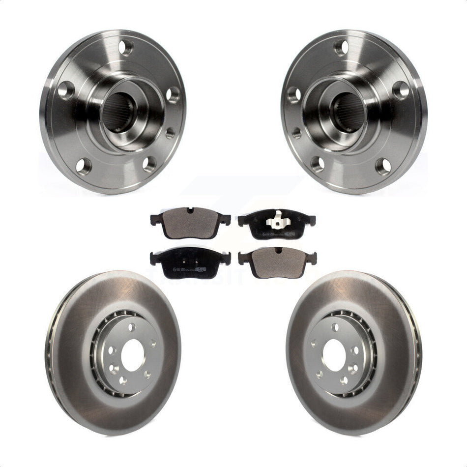 Front Hub Bearing Coat Brake Rotor Pad Kit For Volvo XC60 With 328mm Diameter KBB-126277