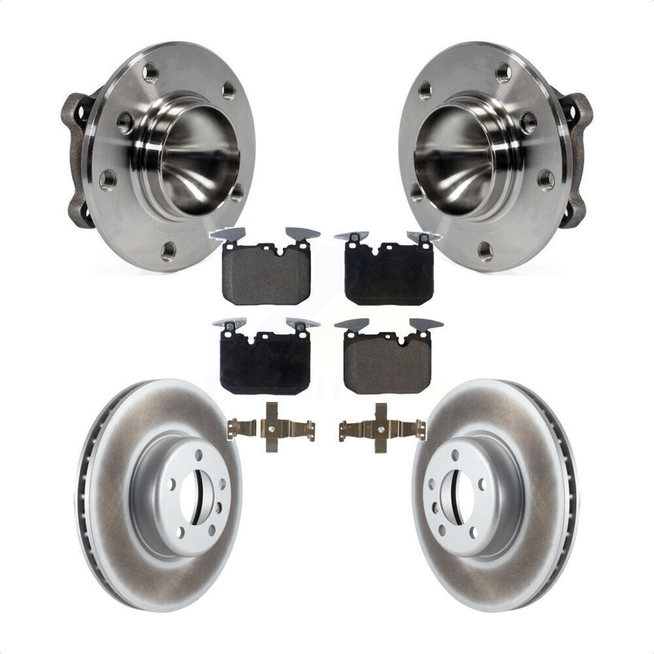 Front Hub Bearing Coated Brake Rotor Pad Kit For BMW 328i With 340mm Diameter KBB-126280