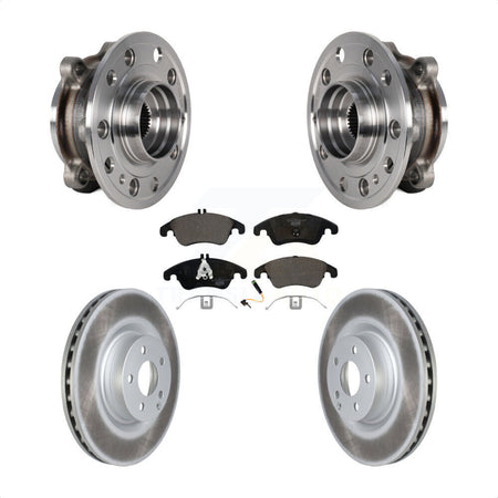 Front Hub Bearing Assembly Coated Brake Rotor And Pad Kit For 2017 Mercedes-Benz E400 AWD KBB-126286