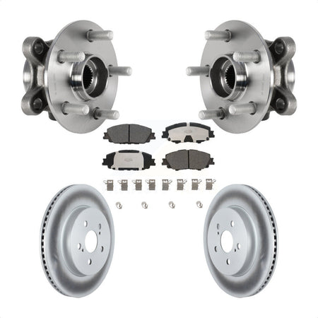 Front Hub Bearing Assembly Coated Disc Brake Rotor Pad Kit For Toyota Corolla Prius Prime KBB-126298