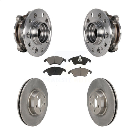 Front Hub Bearing Assembly Disc Brake Rotors And Pads Kit For 2017 Mercedes-Benz E400 AWD KBB-126356