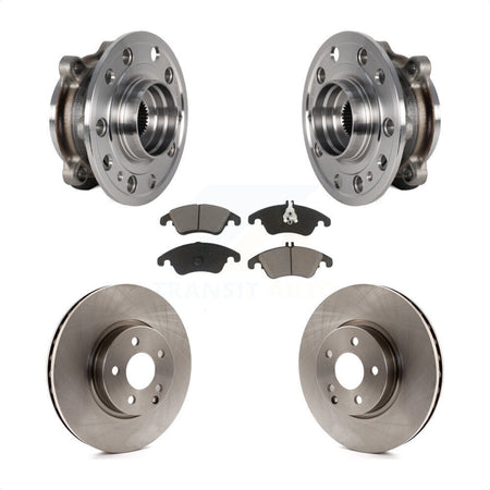 Front Hub Bearing Assembly Disc Brake Rotors And Pads Kit For 2017 Mercedes-Benz E400 AWD KBB-126357