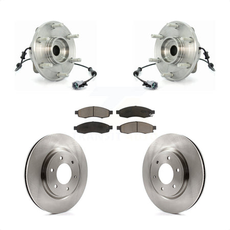 Front Hub Bearing Assembly Disc Brake Rotor And Pads Kit For 2007 Nissan TITAN From 04 07 KBB-126362