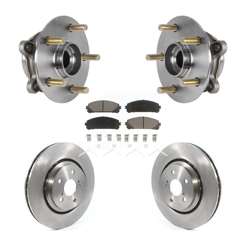 Front Hub Bearing Assembly Disc Brake Rotor Pad Kit For Lexus RX350 RX450h RX350L RX450hL KBB-126367