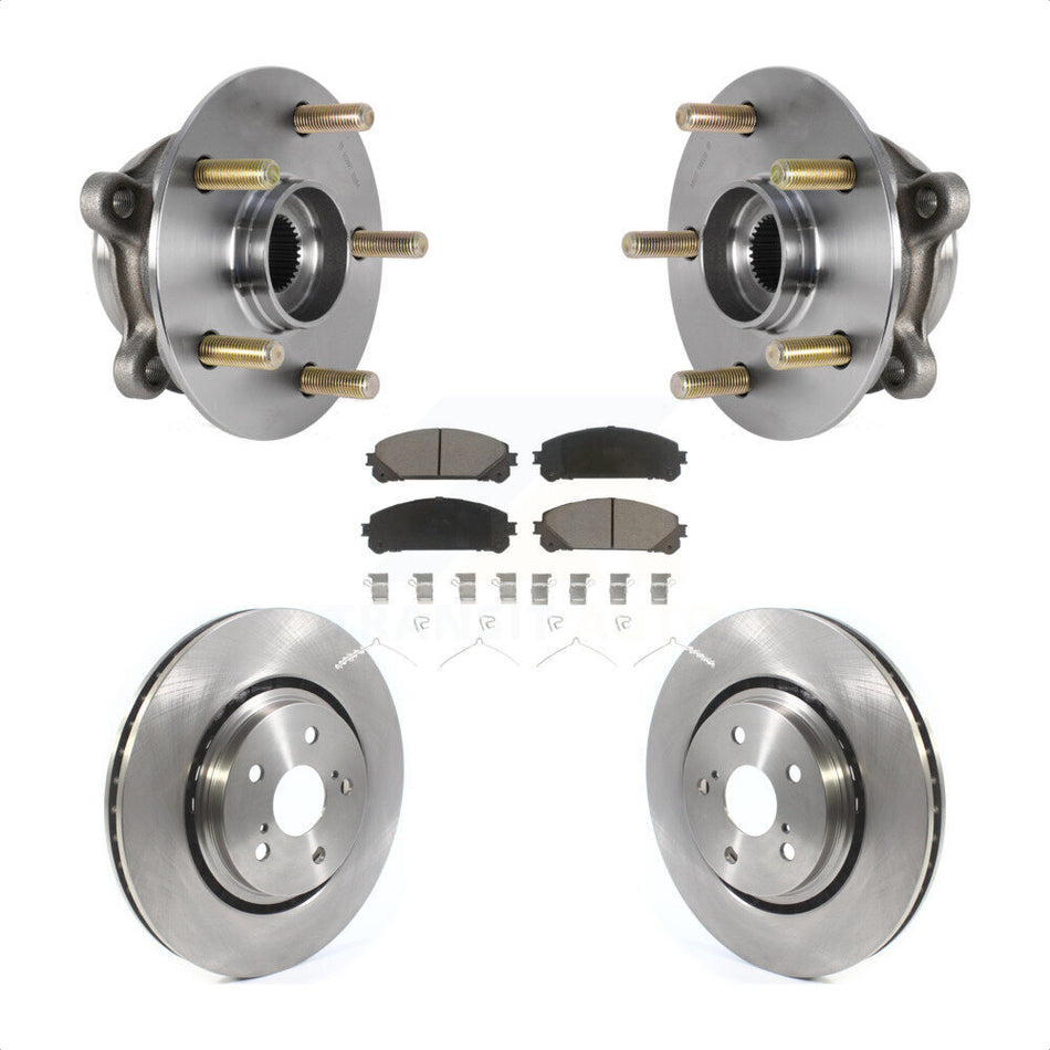 Front Hub Bearing Assembly Disc Brake Rotor Pad Kit For Lexus RX350 RX450h RX350L RX450hL KBB-126367