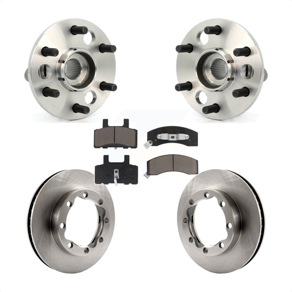 Front Hub Bearing Brake Rotor Pads Kit For K1500 Suburban Chevrolet GMC With 8 Lug Wheels KBB-126373