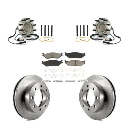Front Hub Bearing Brake Rotor & Pad Kit For Ford F-450 Super Duty 4 X 2 With 8 Lug Wheels KBB-126380