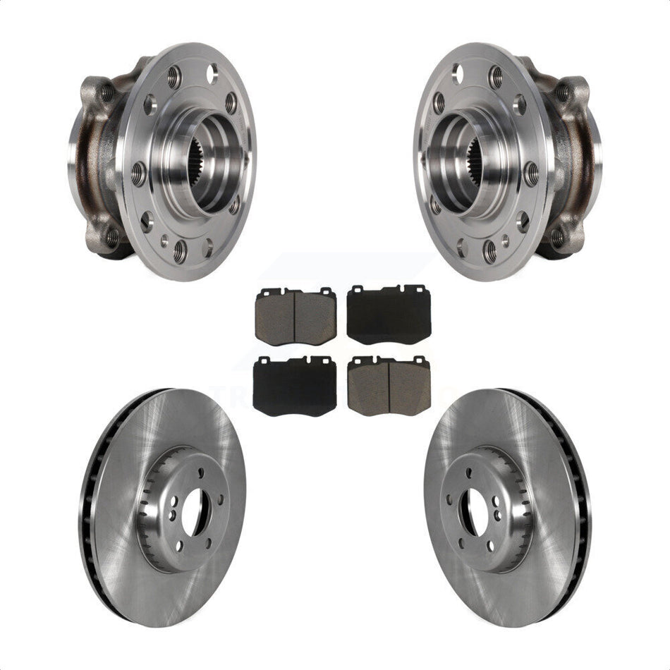 Front Hub Bearing Assembly Disc Brake Rotors And Pads Kit For Mercedes-Benz C300 C400 KBB-126386
