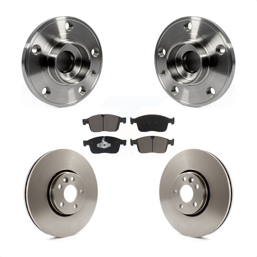 Front Hub Bearing Brake Rotor Pad Kit For 2017 Volvo XC60 With 328mm Diameter KBB-126391