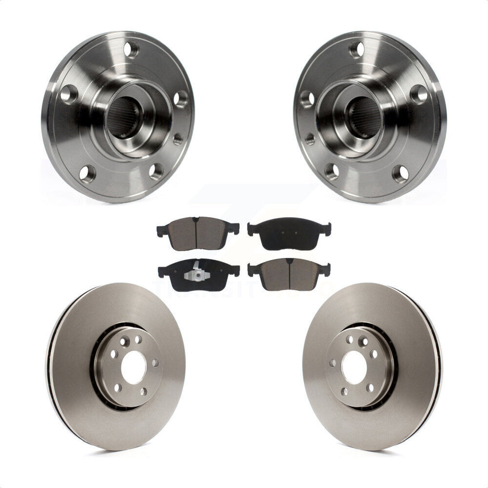 Front Hub Bearing Brake Rotor Pad Kit For 2017 Volvo XC60 With 328mm Diameter KBB-126391