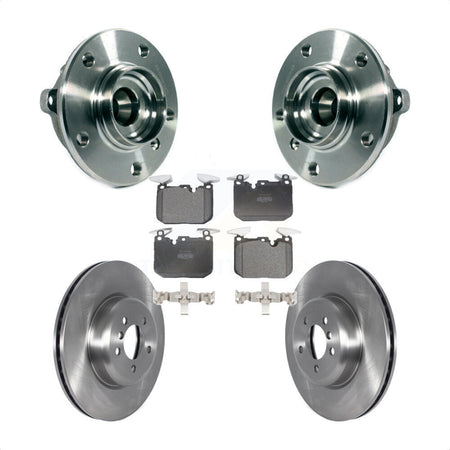 Front Hub Bearing Disc Brake Rotor & Pads Kit For BMW 335i xDrive 435i Gran Coupe 340i GT KBB-126401