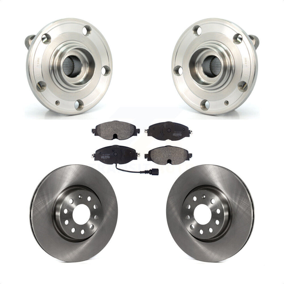 Front Hub Bearing Assembly Disc Brake Rotors And Pads Kit For Volkswagen Passat KBB-126410