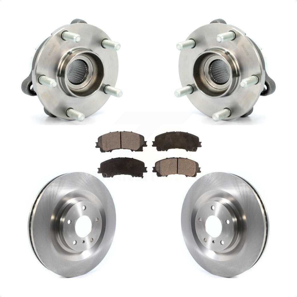 Front Hub Bearing Assembly Disc Brake Rotors And Pads Kit For 2019-2021 INFINITI QX50 KBB-126411