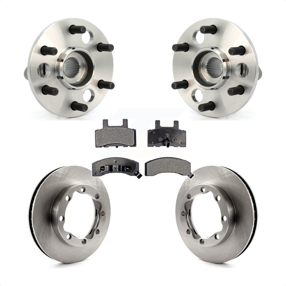 Front Hub Bearing Brake Rotor Pads Kit For K1500 Suburban Chevrolet GMC With 8 Lug Wheels KBB-126424
