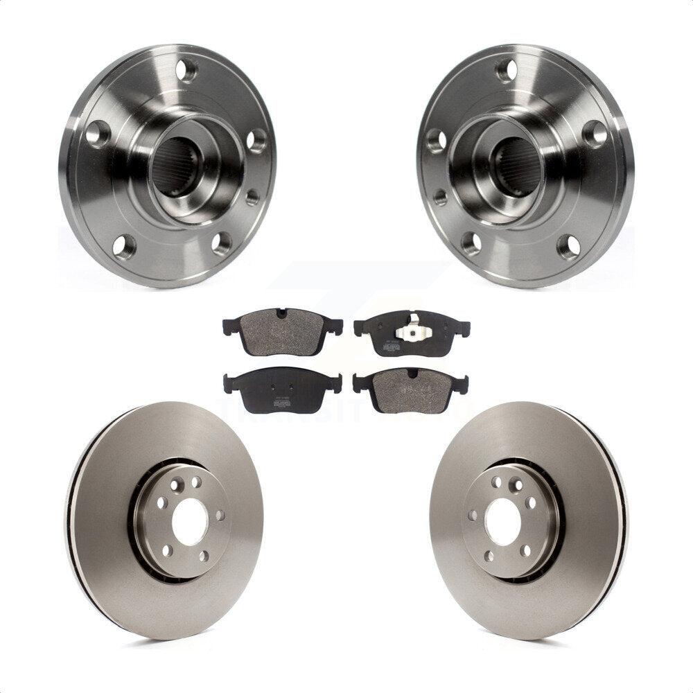Front Hub Bearing Brake Rotor Pad Kit For 2017 Volvo XC60 With 328mm Diameter KBB-126425