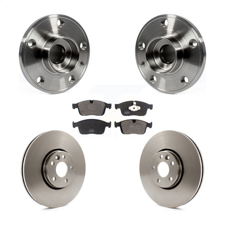 Front Hub Bearing Brake Rotor Pad Kit For 2017 Volvo XC60 With 328mm Diameter KBB-126425