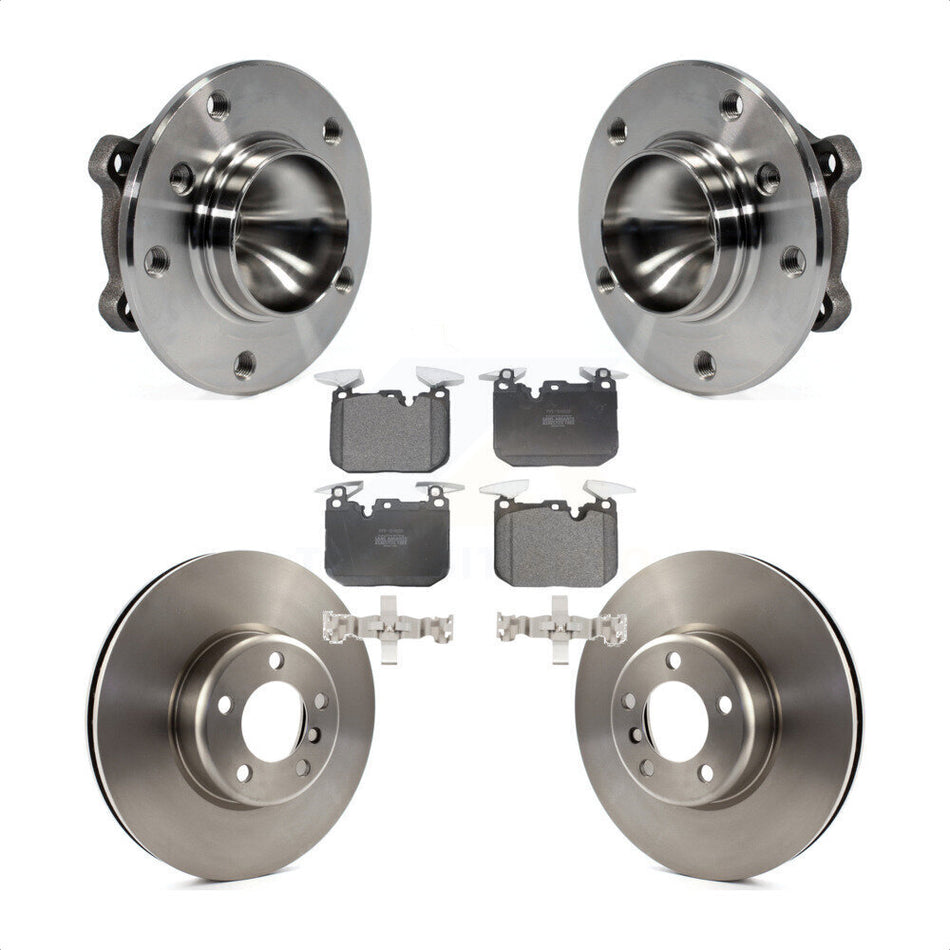 Front Hub Bearing Brake Rotor & Pad Kit For 2013 BMW 328i With 340mm Diameter KBB-126428
